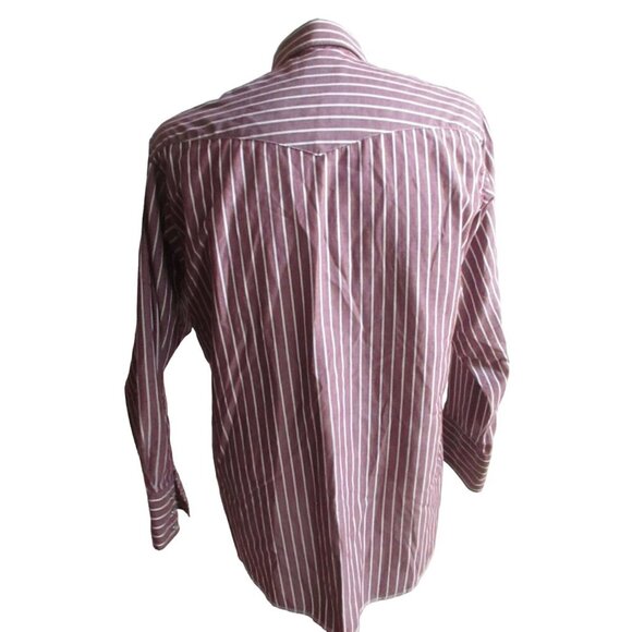 Wrangler Men's Purple Striped Casual Button Down Shirt - Picture 4 of 6